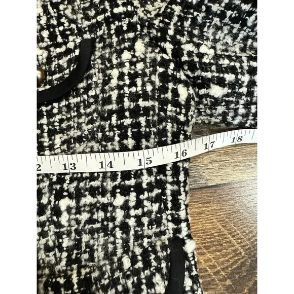 Express Black/White Wool Blend Crop Blazer Size 6 Y2K - Picture 7 of 8